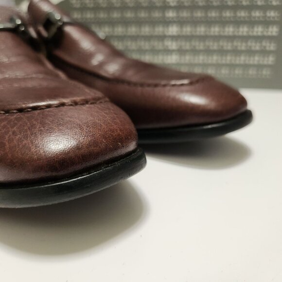 Calibrate Mstroy Horsebit Loafers Pebbled Leather Brown Men's 9M Slip-On - Picture 15 of 16